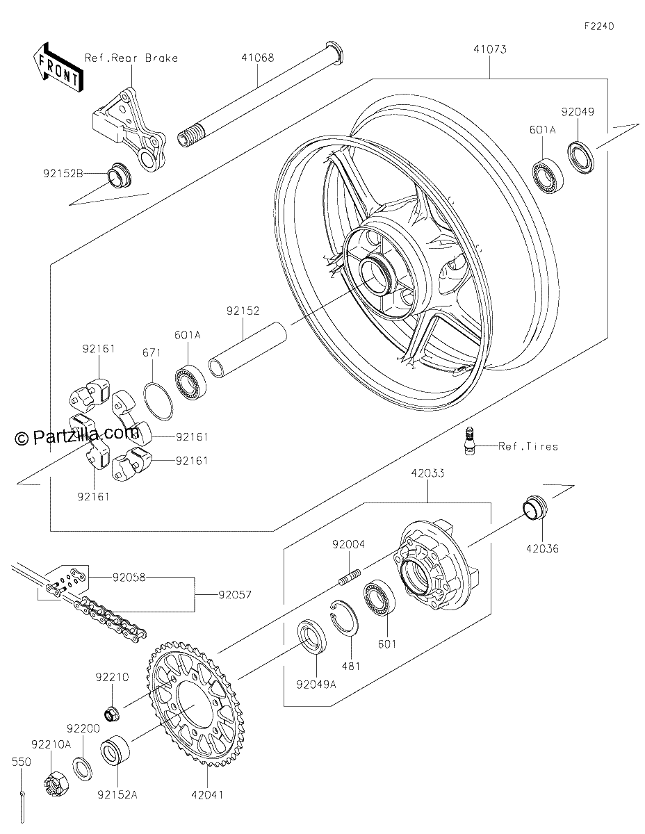 Diagrama de REAR WHEEL CHAIN