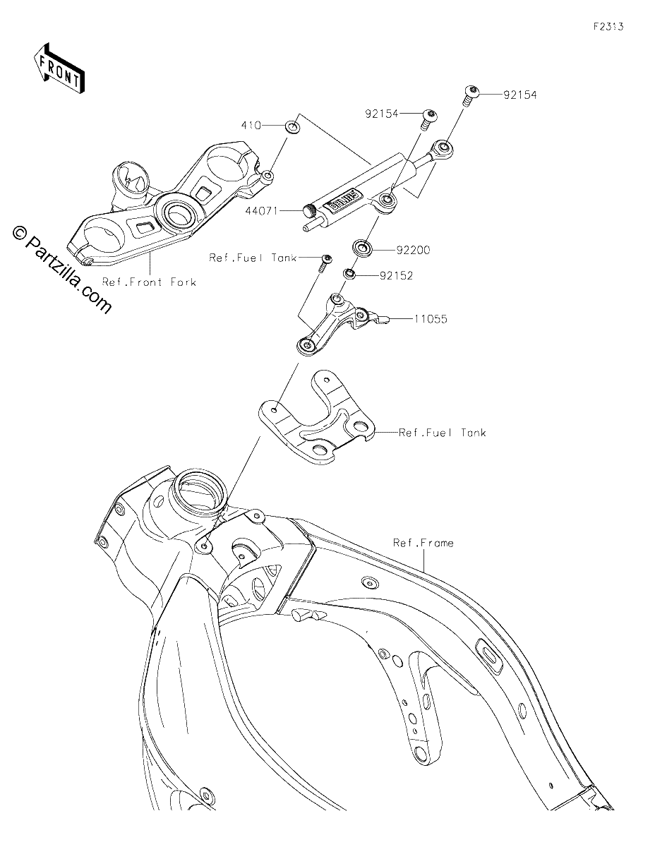 Diagrama de STEERING DAMPER
