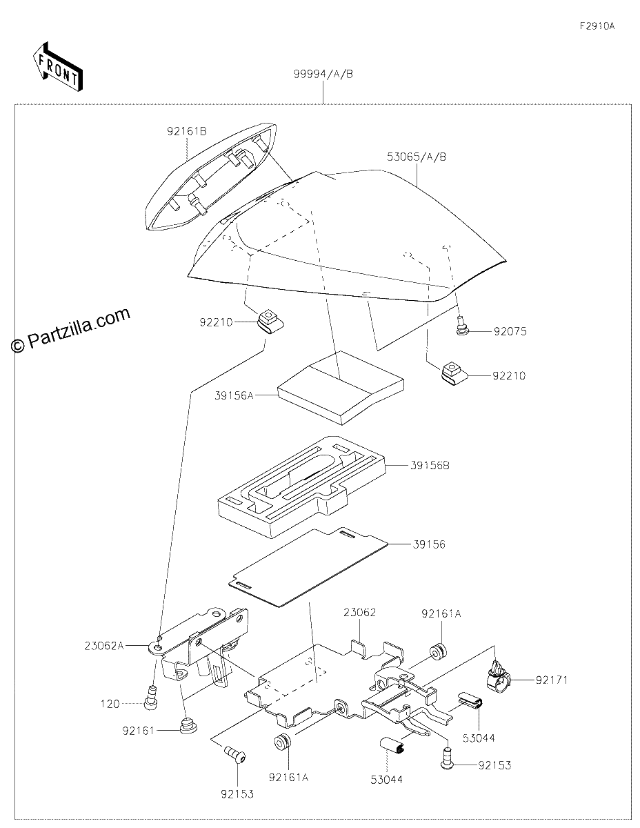 Diagrama de ACCESSORY PILLION SEAT COVER