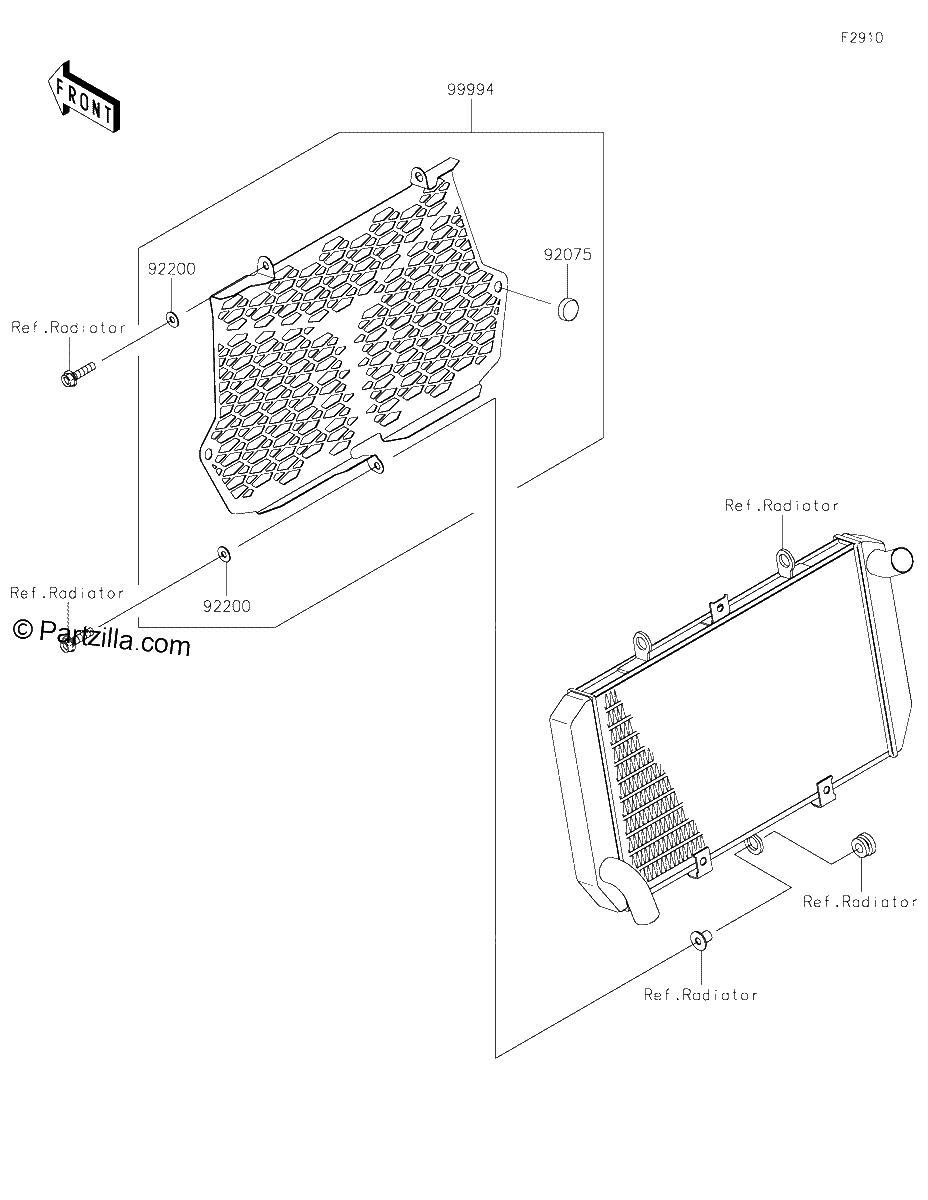 Diagrama de ACCESSORY RADIATOR TRIM