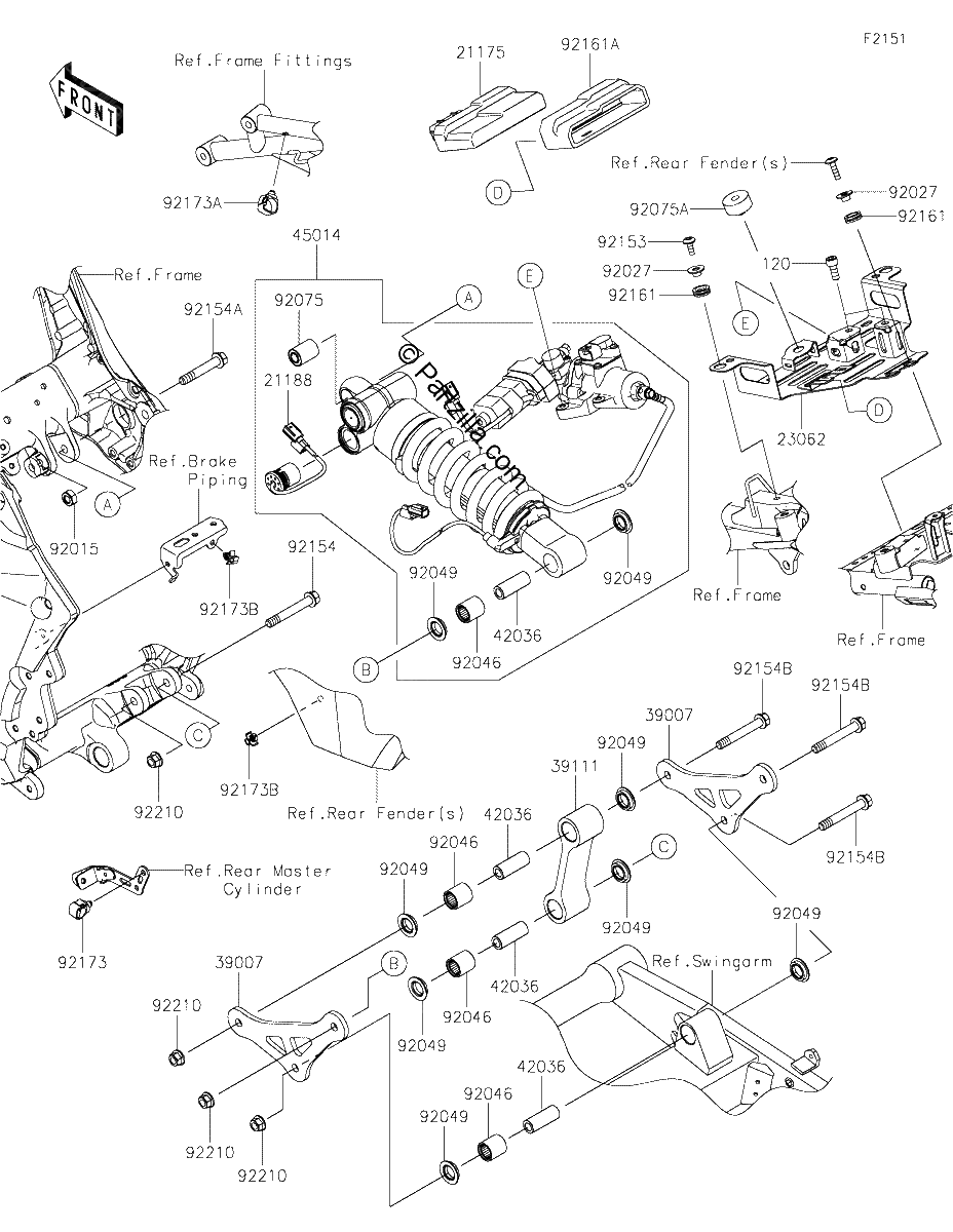 Diagrama de SUSPENSION SHOCK ABSORBER