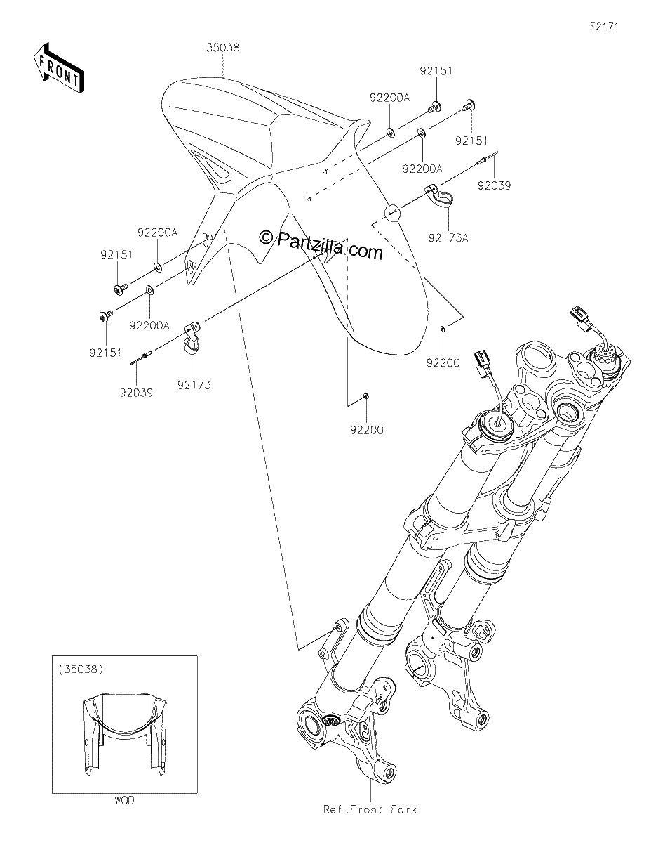 Diagrama de FRONT FENDER S