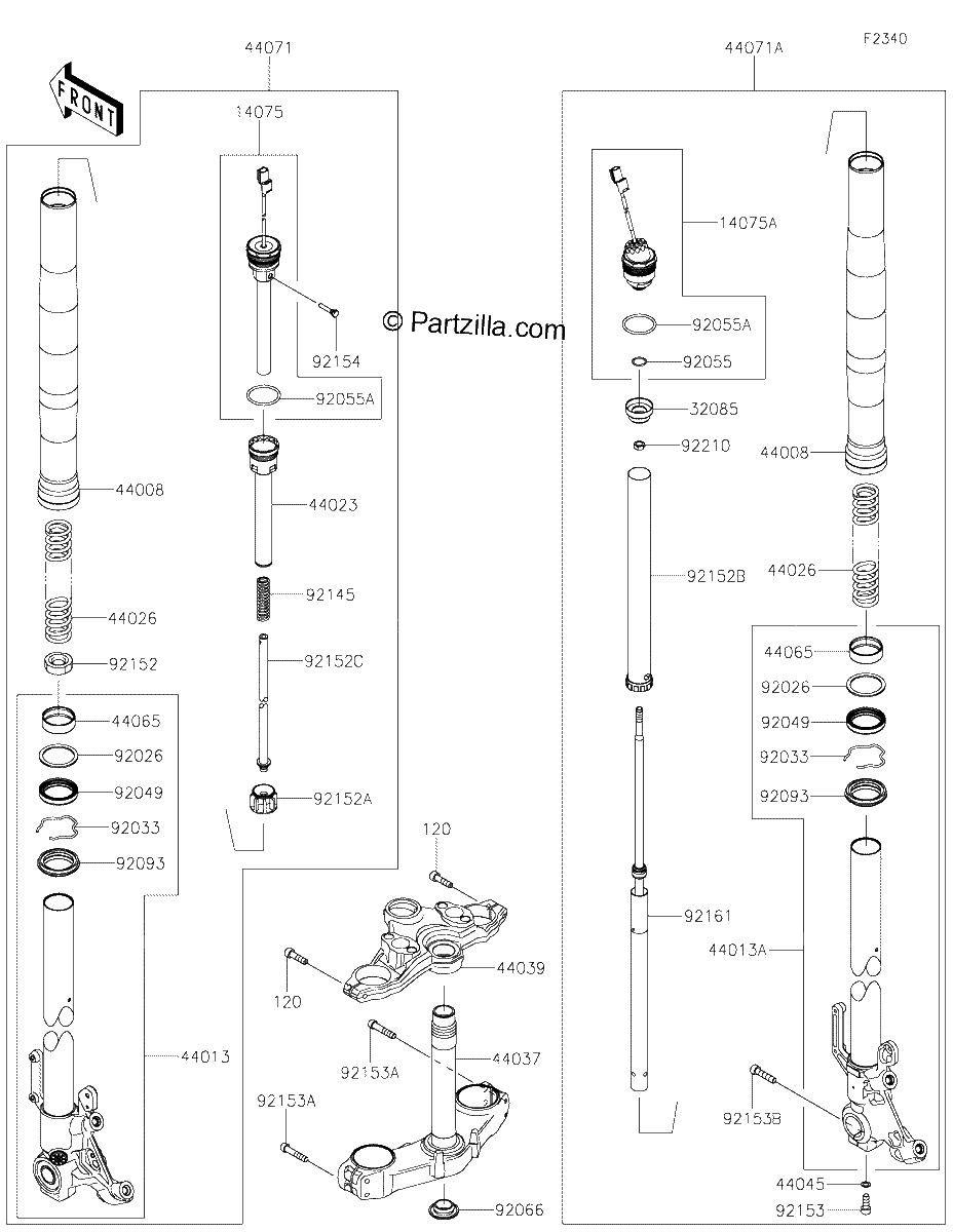 Diagrama de FRONT FORK