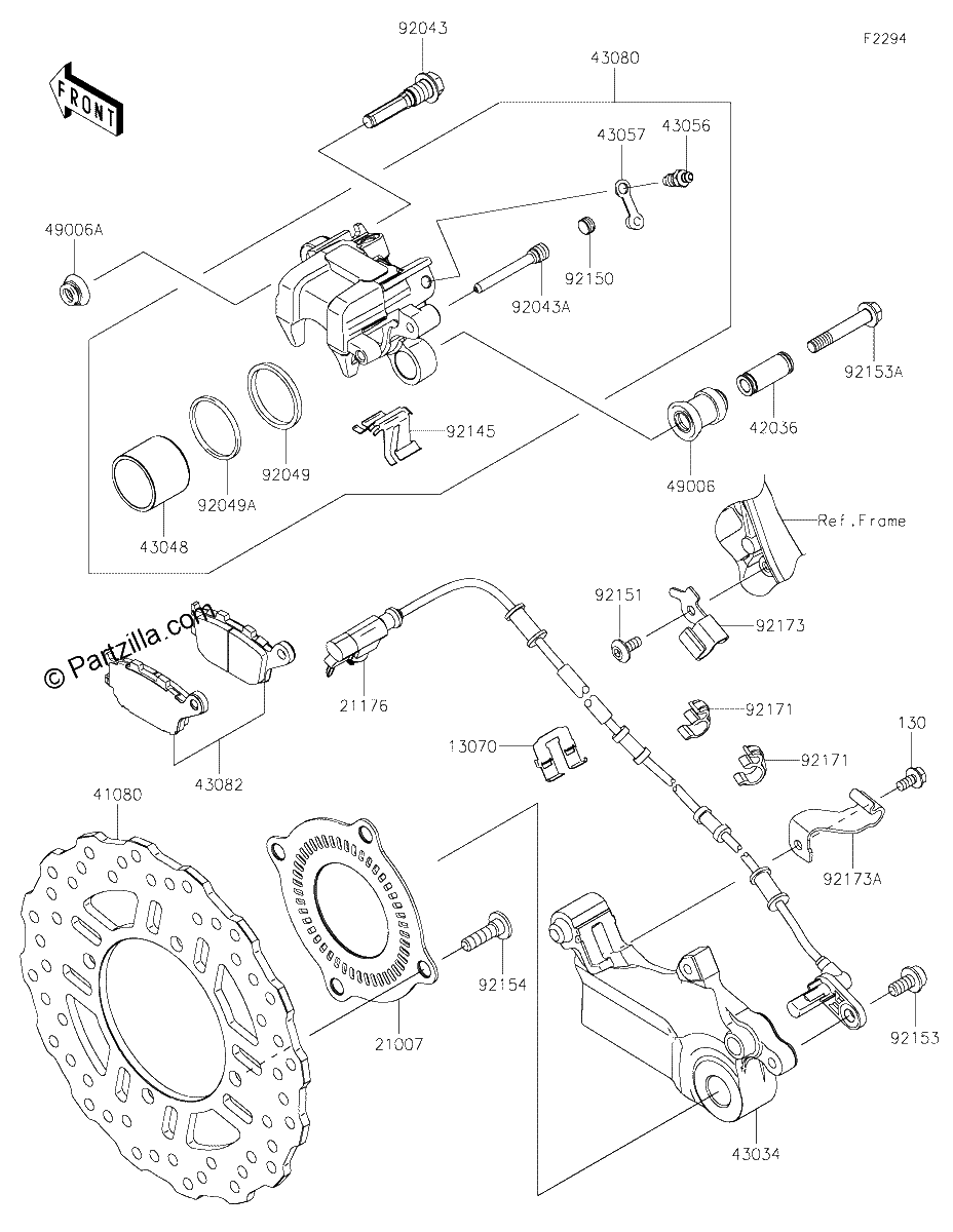 Diagrama de REAR BRAKE