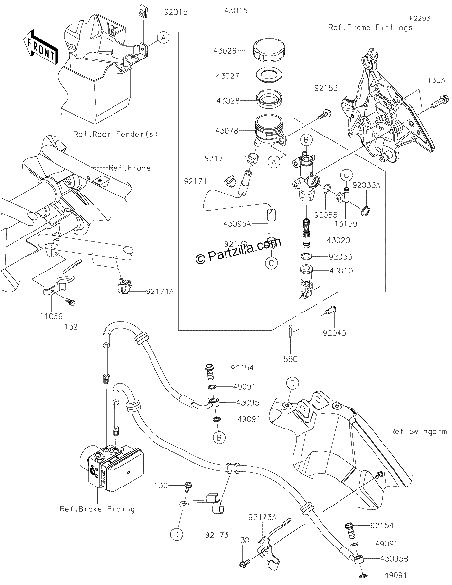 Diagrama de REAR MASTER CYLINDER