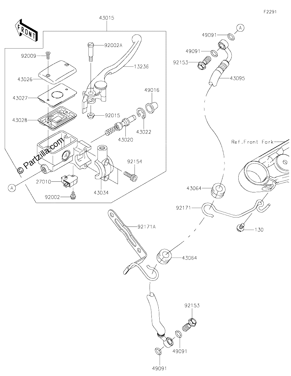Diagrama de FRONT MASTER CYLINDER