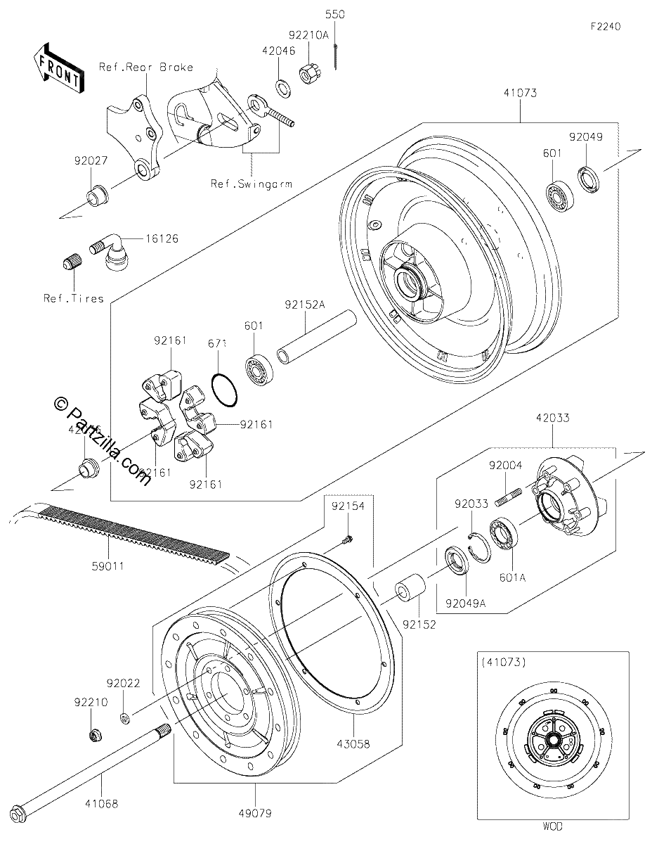 Diagrama de REAR WHEEL CHAIN