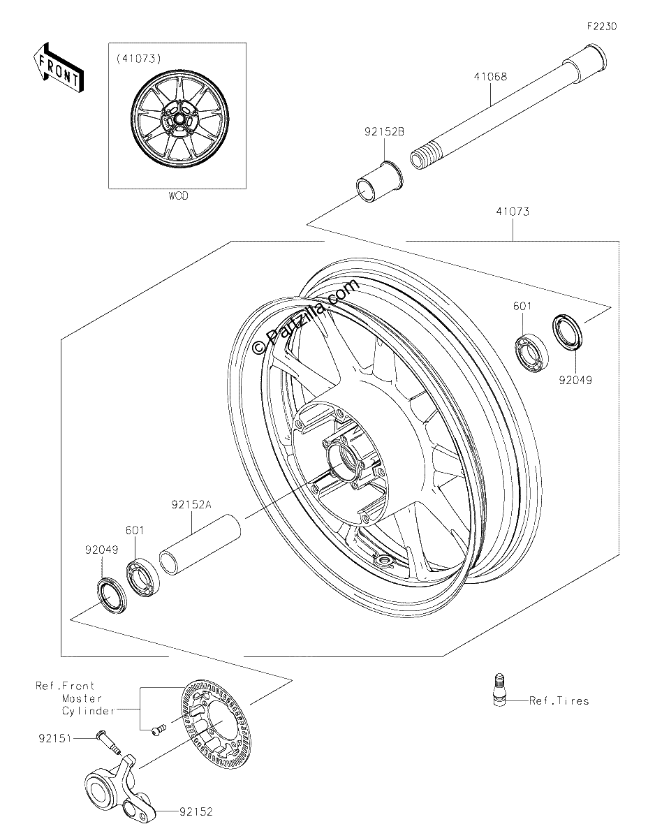 Diagrama de FRONT WHEEL