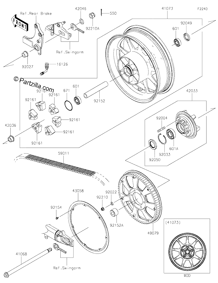 Diagrama de REAR WHEEL CHAIN