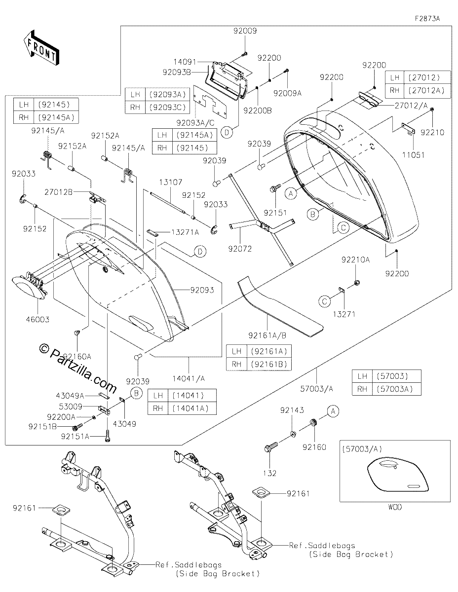 Diagrama de SADDLEBAGS SIDE BAG