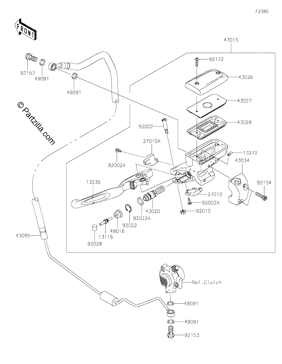 Diagrama de CLUTCH MASTER CYLINDER