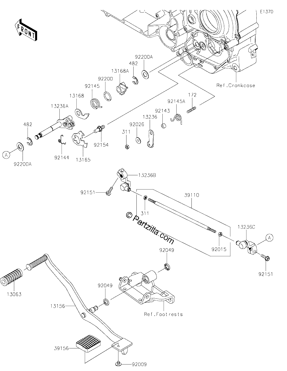 Diagrama de GEAR CHANGE MECHANISM