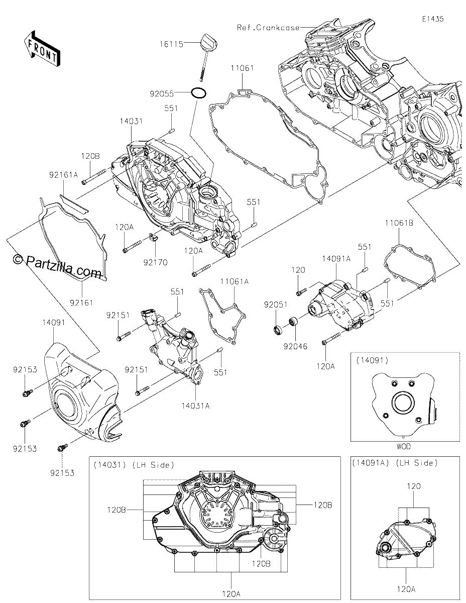 Diagrama de LEFT ENGINE COVER S