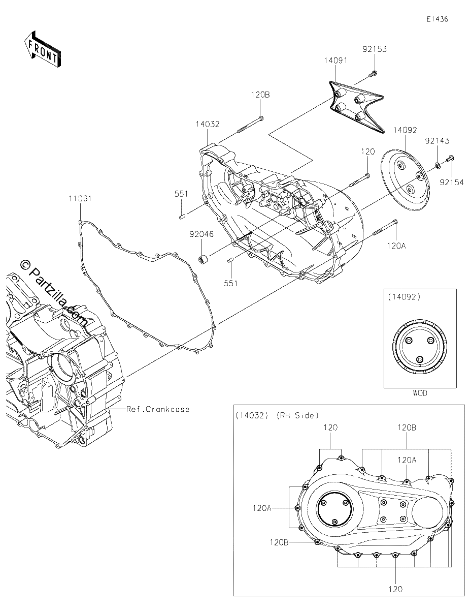 Diagrama de RIGHT ENGINE COVER S