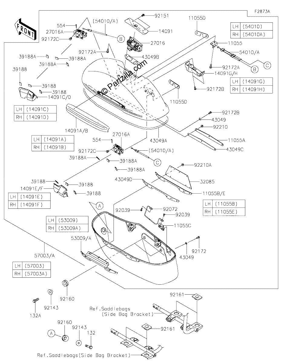 Diagrama de SADDLEBAGS SIDE BAG