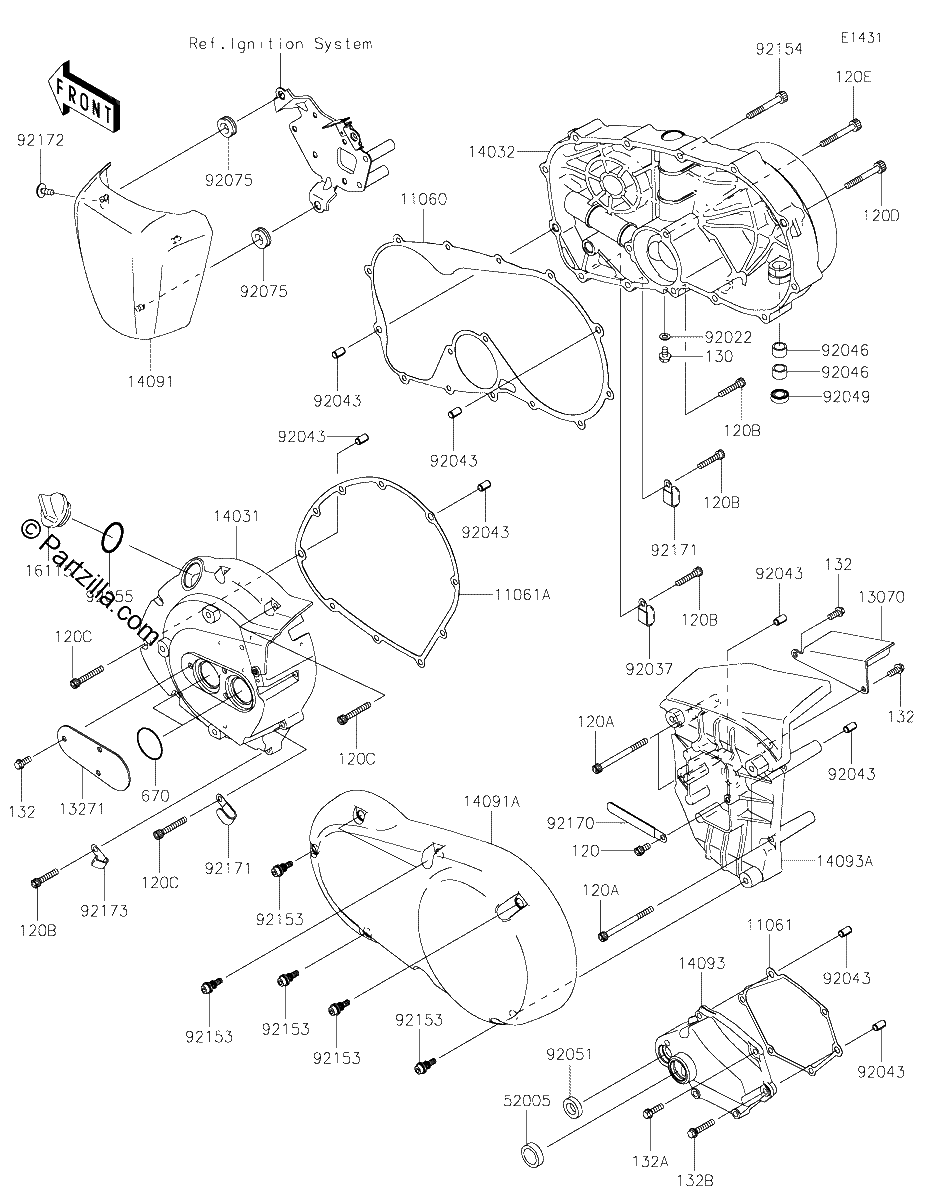 Diagrama de ENGINE COVER S