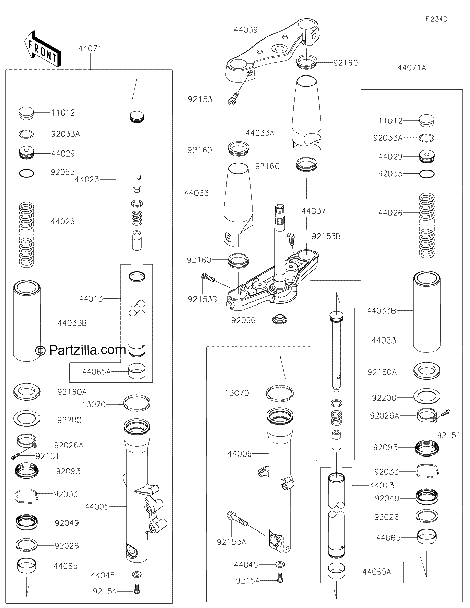 Diagrama de FRONT FORK
