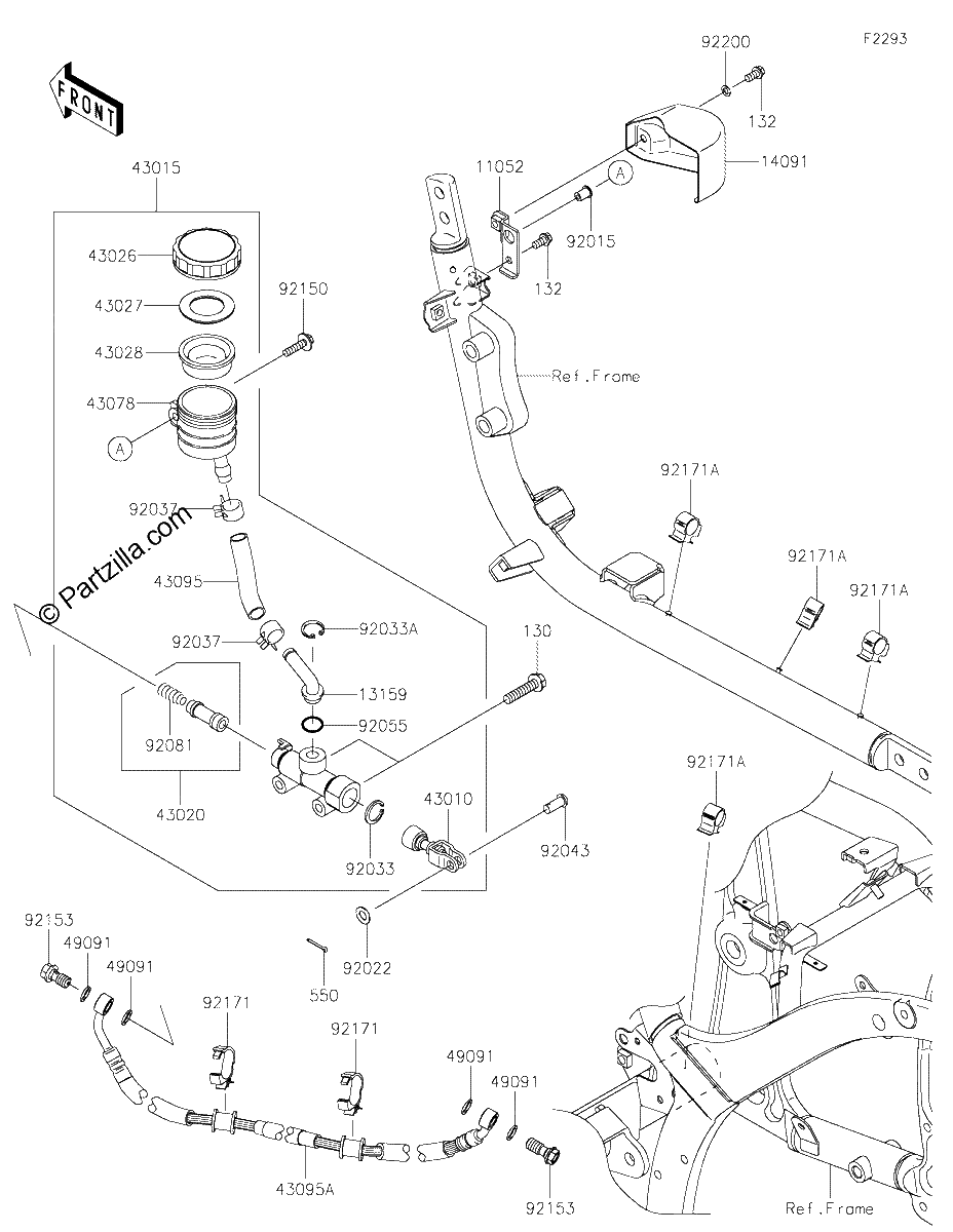 Diagrama de REAR MASTER CYLINDER