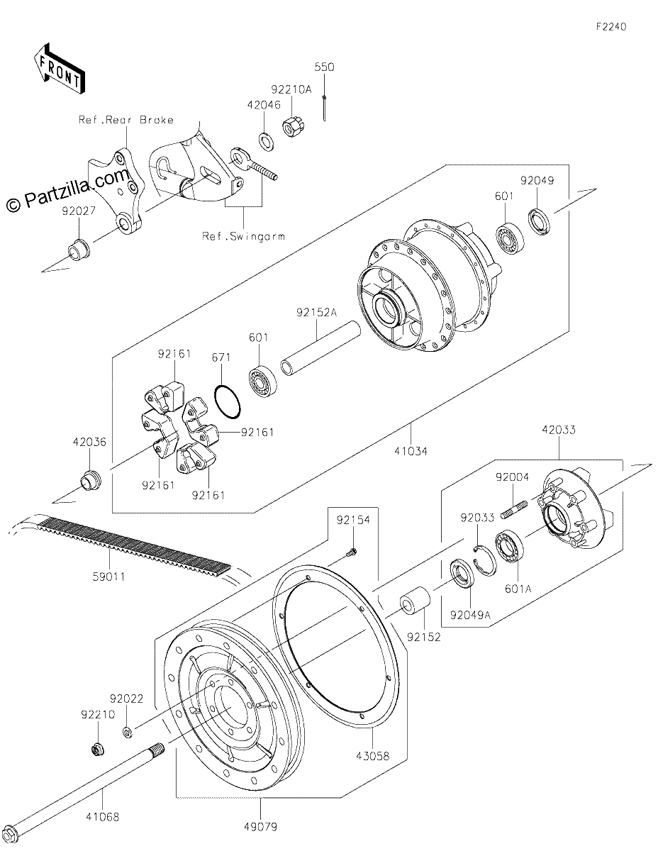 Diagrama de REAR WHEEL CHAIN