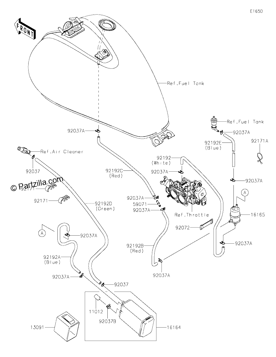 Diagrama de FUEL EVAPORATIVE SYSTEM CA