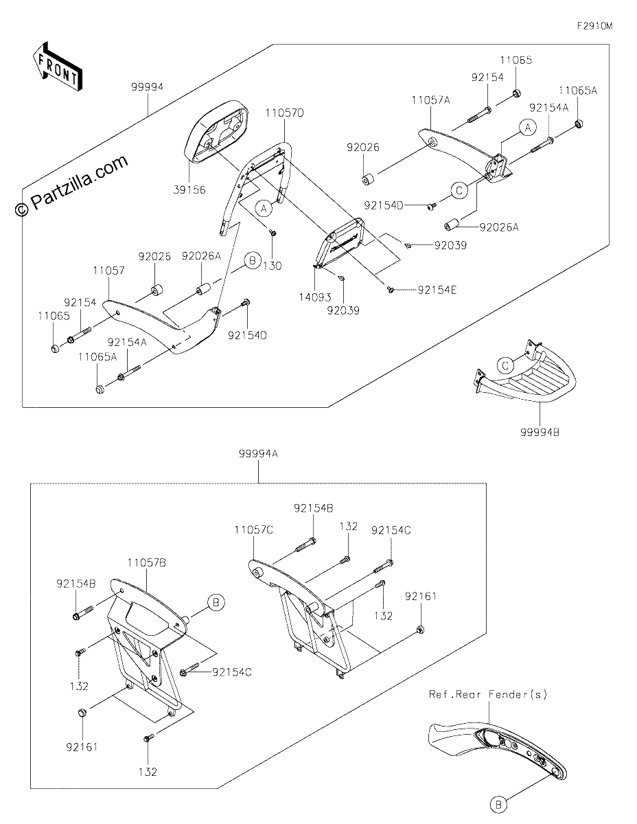 Diagrama de ACCESSORY PASSENGER BACKREST