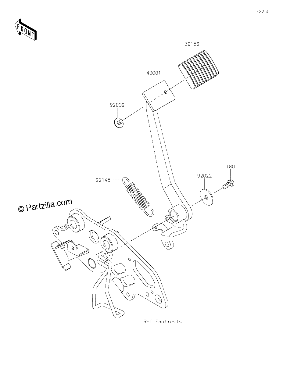 Diagrama de BRAKE PEDAL TORQUE LINK