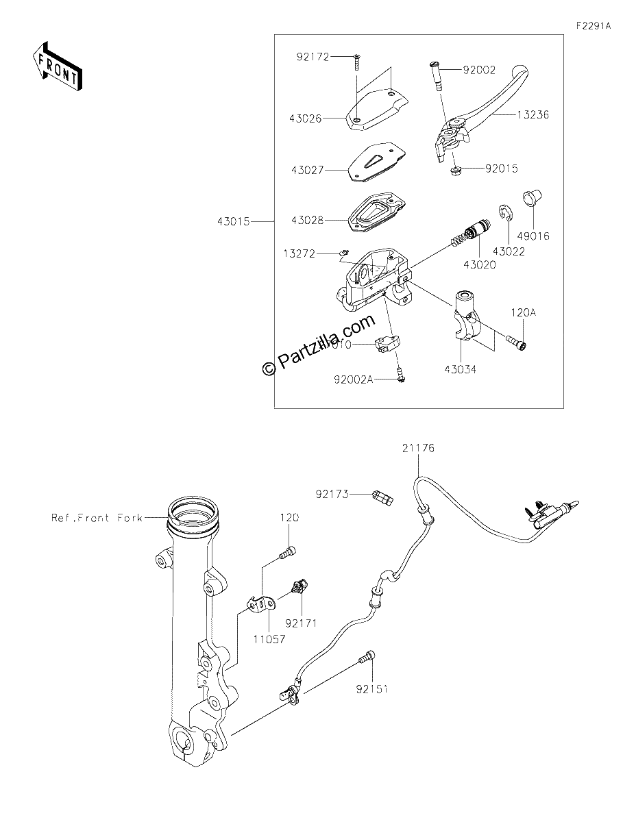 Diagrama de FRONT MASTER CYLINDER ENFNN ENFNL