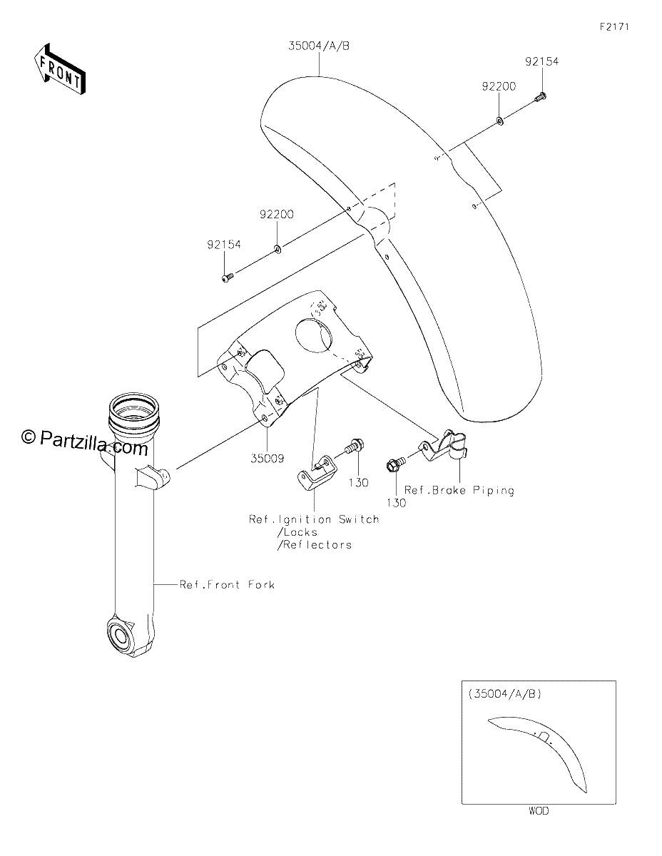 Diagrama de FRONT FENDER S