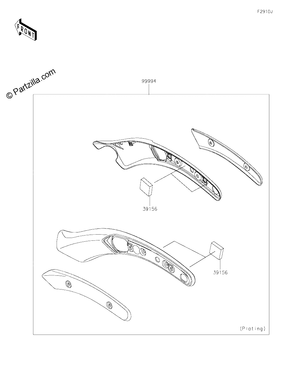 Diagrama de ACCESSORY FENDER STRUT COVER