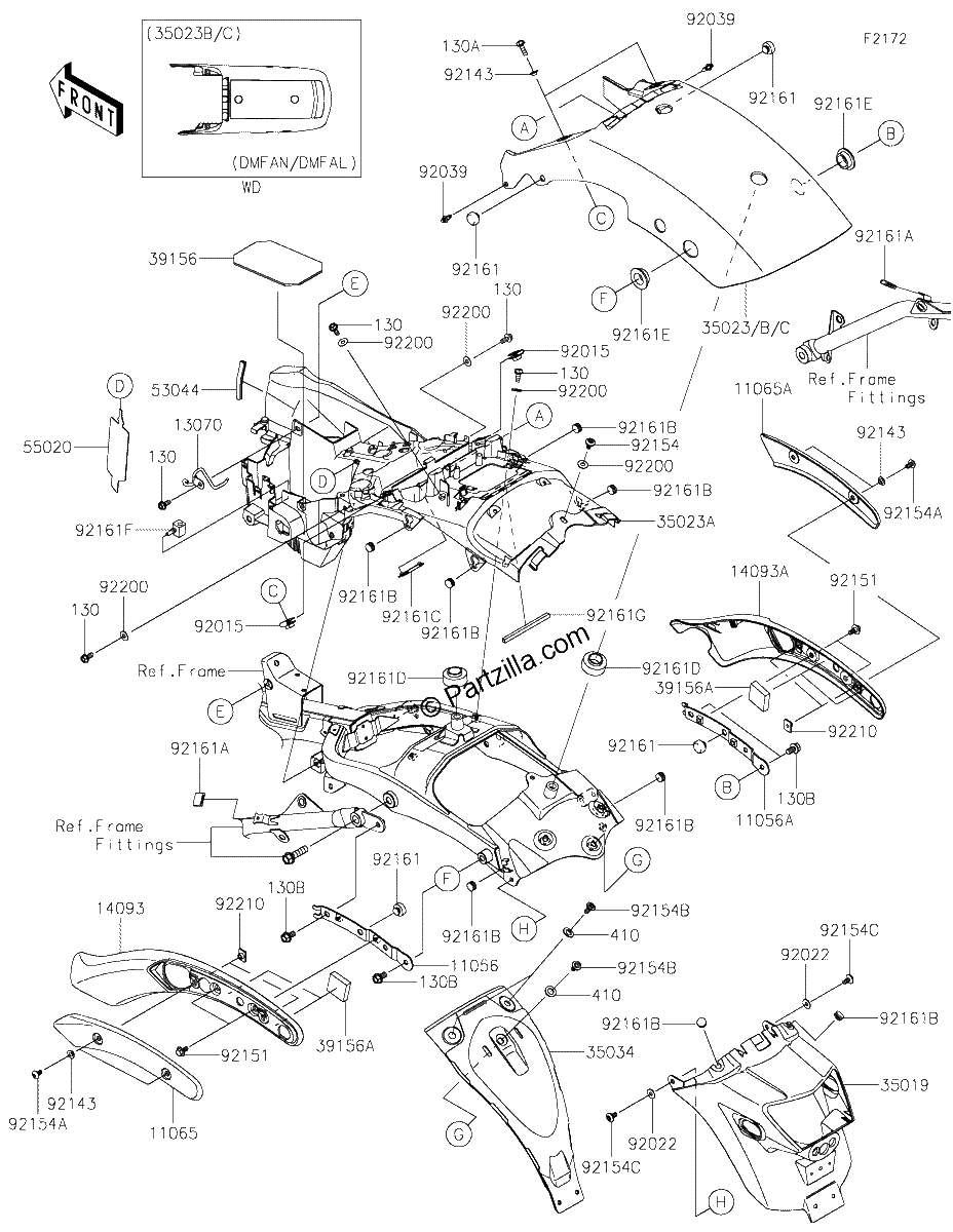 Diagrama de REAR FENDER S