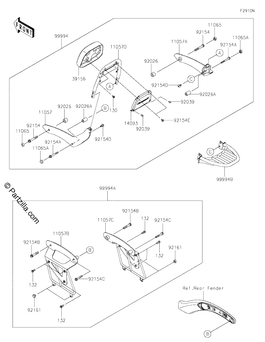 Diagrama de ACCESSORY PASSENGER BACKREST