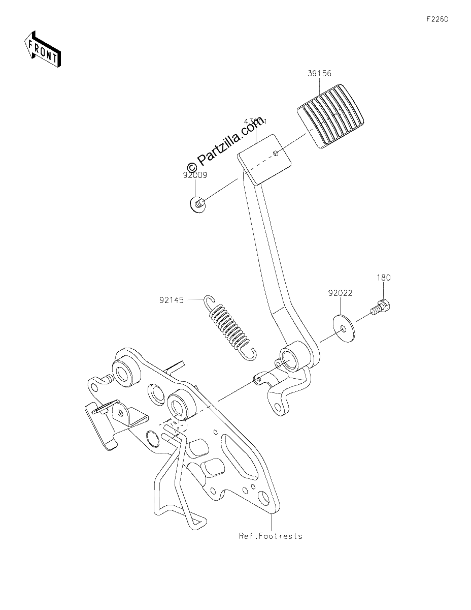 Diagrama de BRAKE PEDAL TORQUE LINK