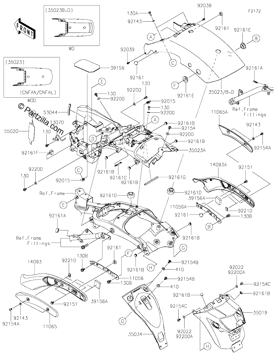 Diagrama de REAR FENDER S