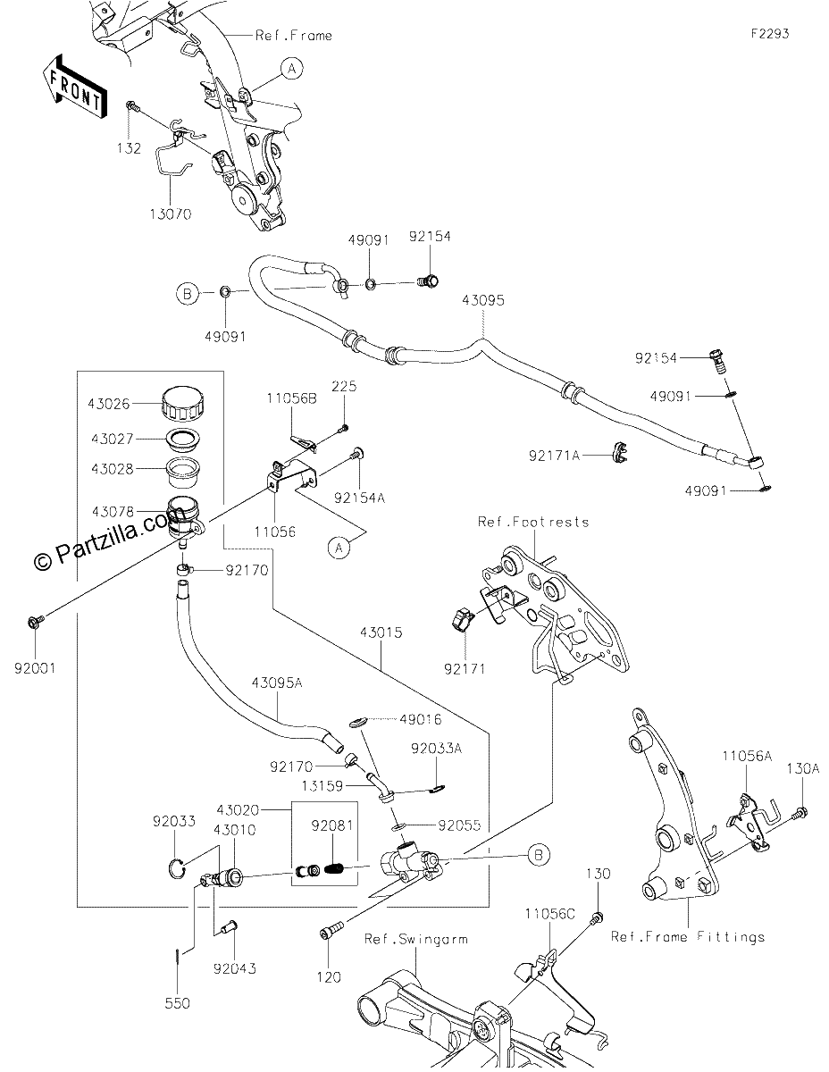 Diagrama de REAR MASTER CYLINDER