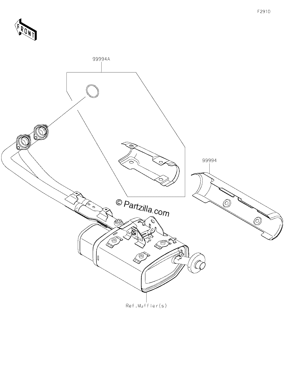 Diagrama de ACCESSORY MUFFLER COVER