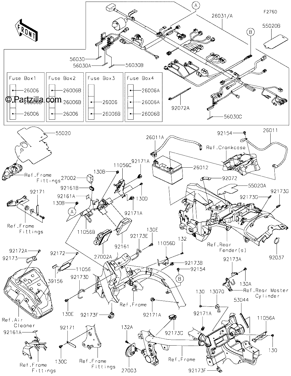 Diagrama de CHASSIS ELECTRICAL EQUIPMENT