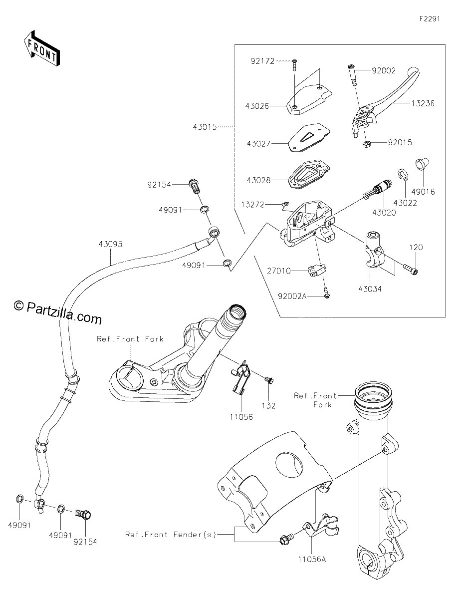 Diagrama de FRONT MASTER CYLINDER