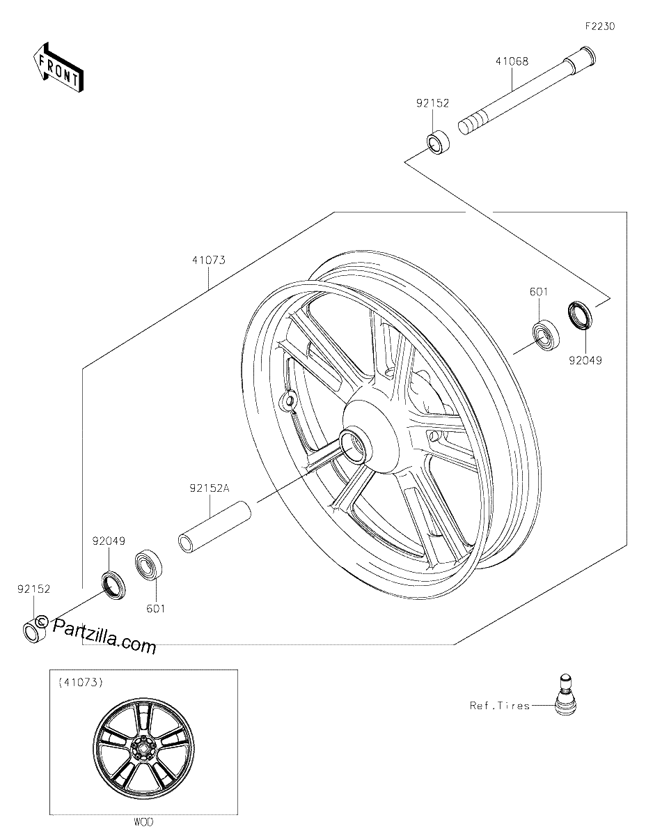 Diagrama de FRONT WHEEL