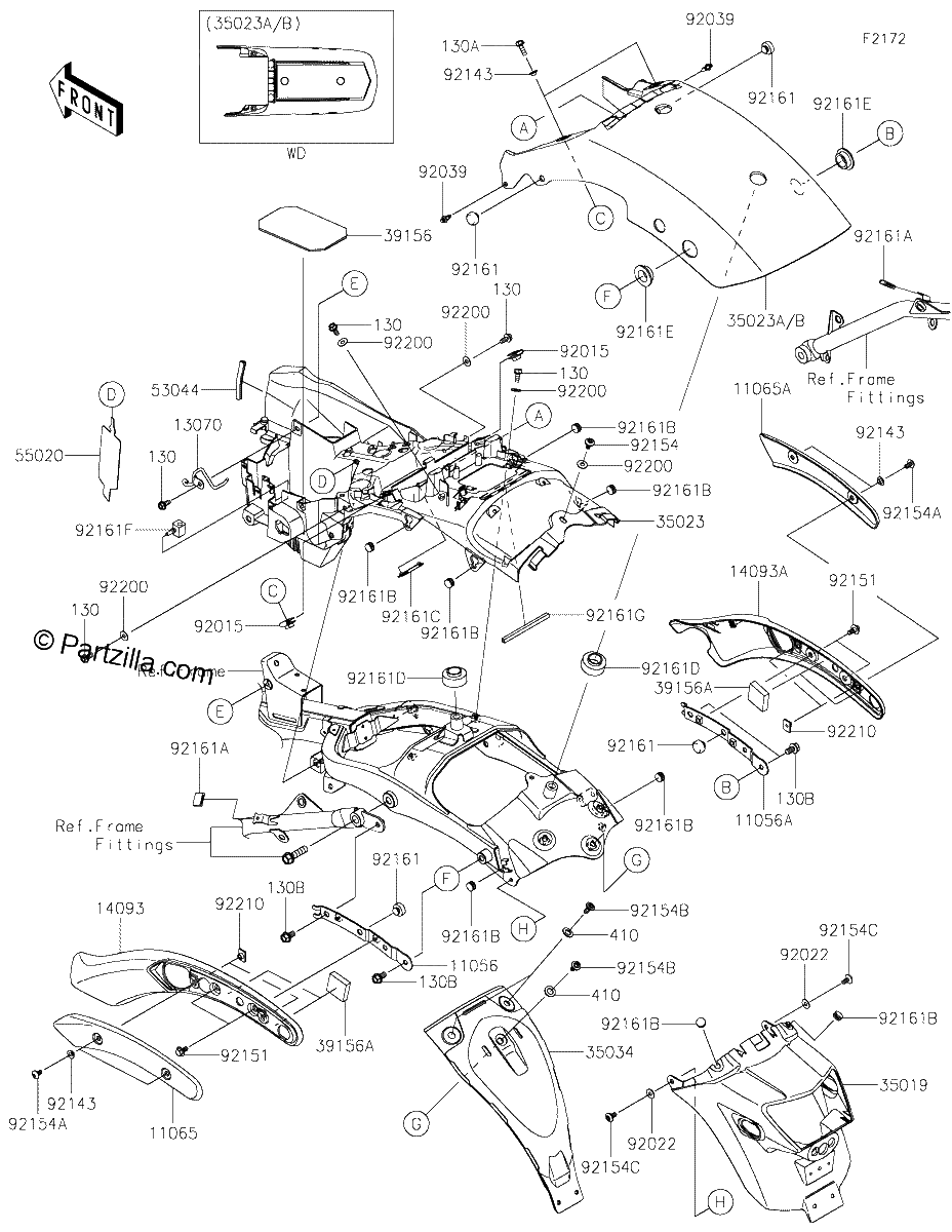 Diagrama de REAR FENDER S
