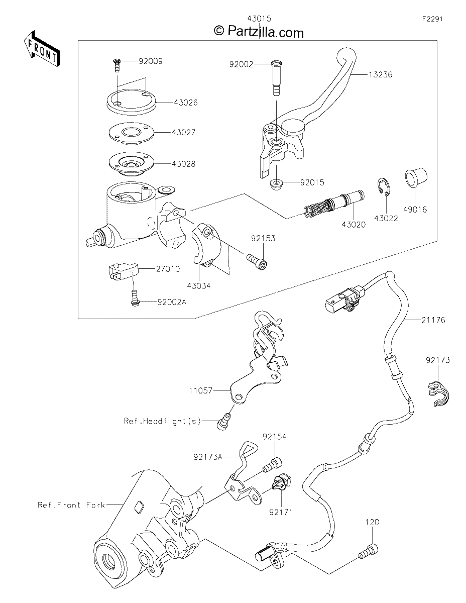 Diagrama de FRONT MASTER CYLINDER