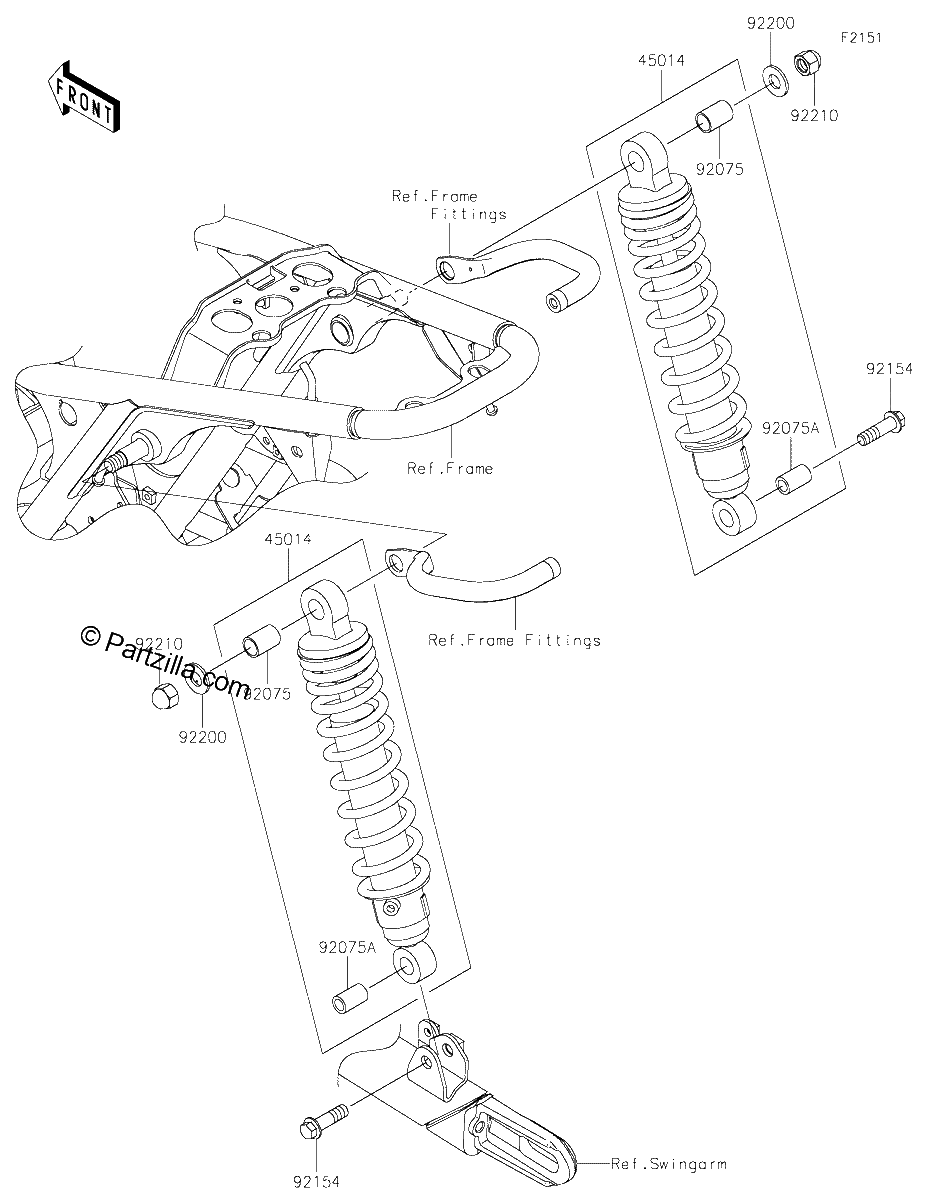 Diagrama de SUSPENSION SHOCK ABSORBER