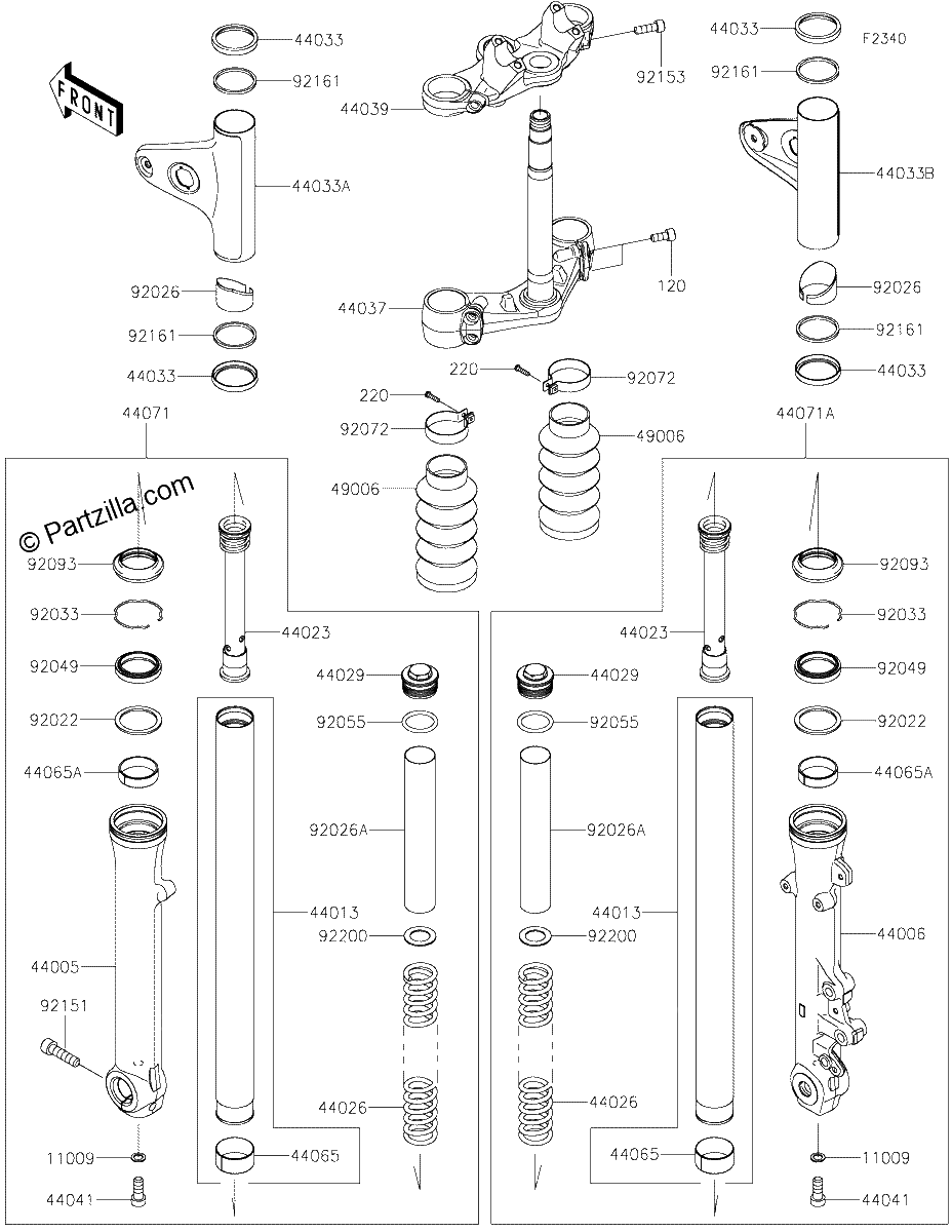 Diagrama de FRONT FORK