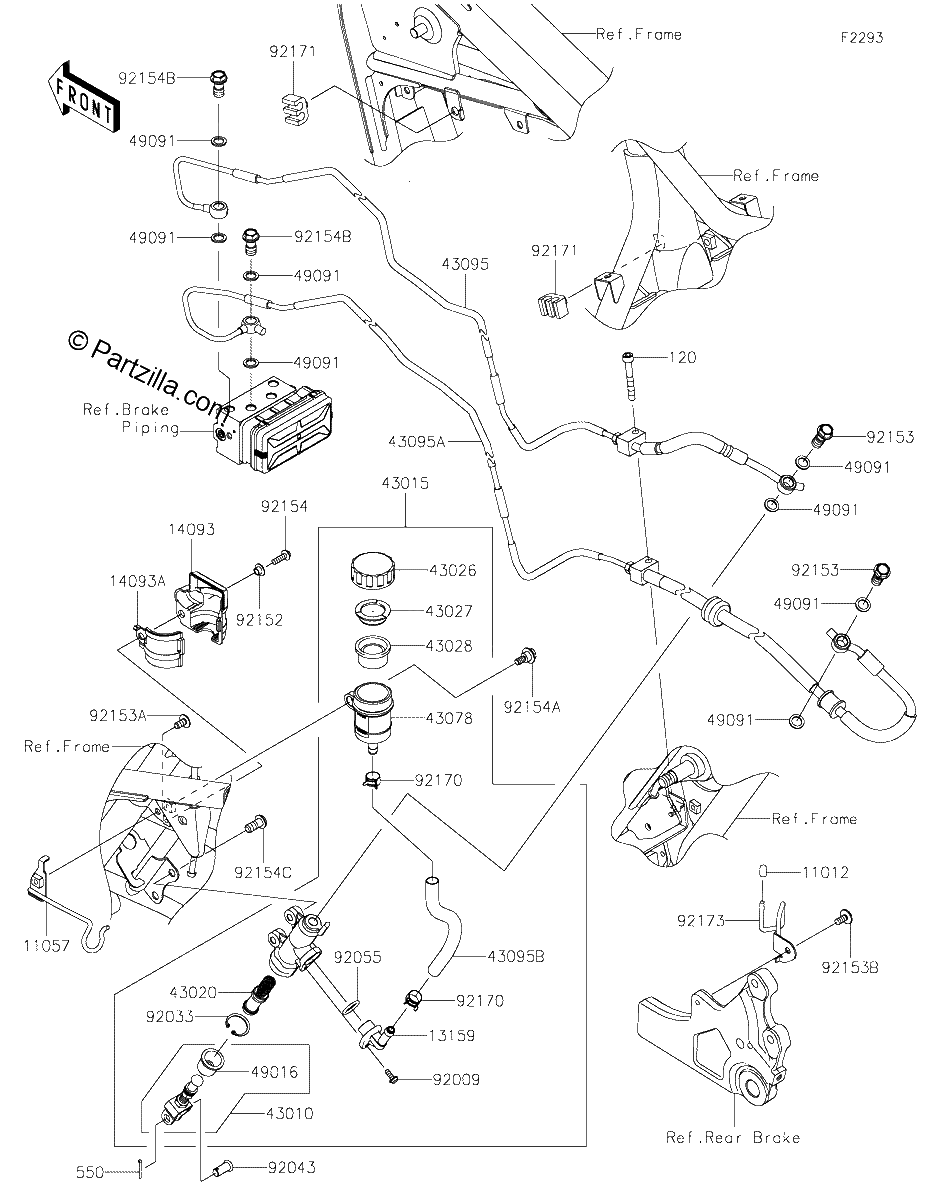 Diagrama de REAR MASTER CYLINDER
