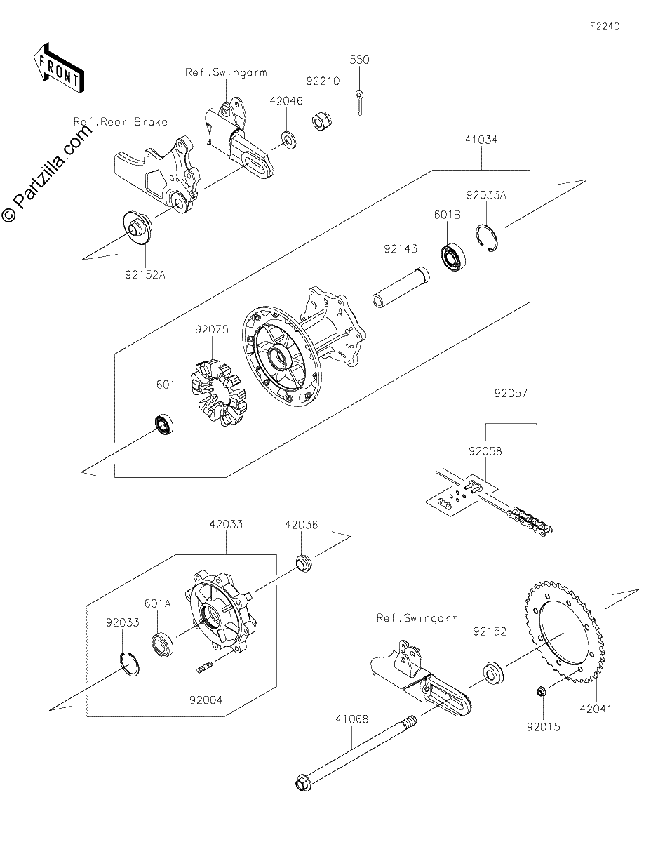 Diagrama de REAR WHEEL CHAIN
