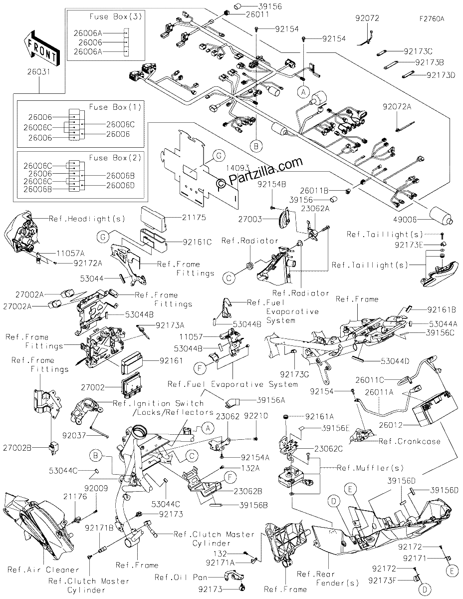 Diagrama de CHASSIS ELECTRICAL EQUIPMENT CA