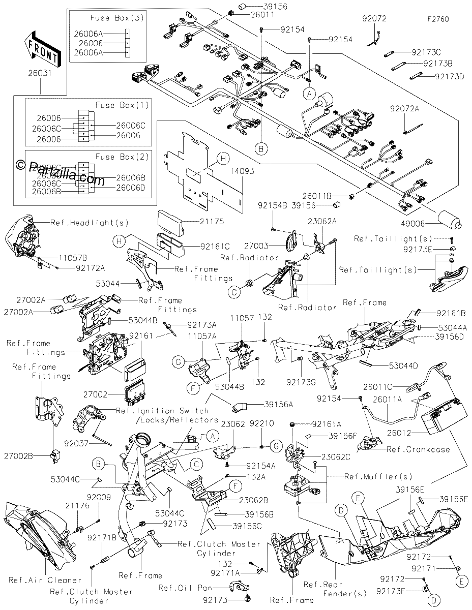 Diagrama de CHASSIS ELECTRICAL EQUIPMENT CN