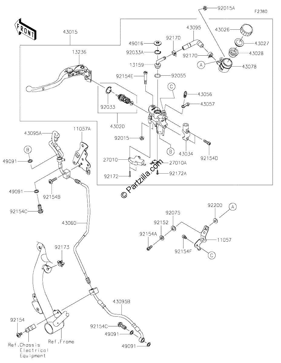 Diagrama de CLUTCH MASTER CYLINDER