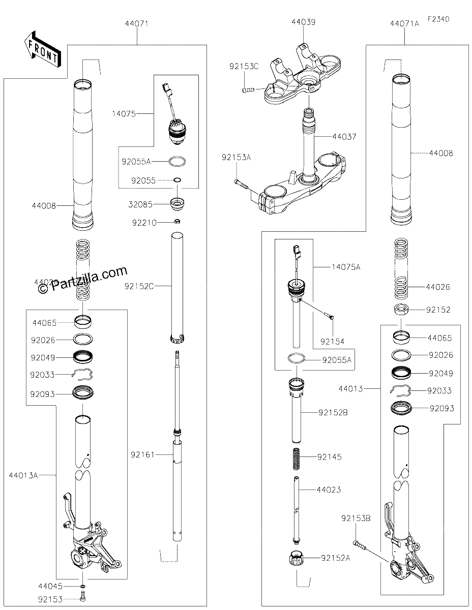 Diagrama de FRONT FORK