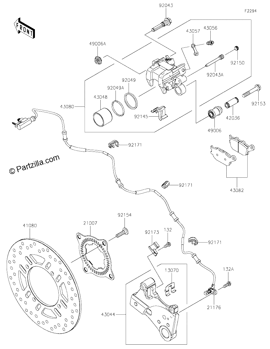 Diagrama de REAR BRAKE