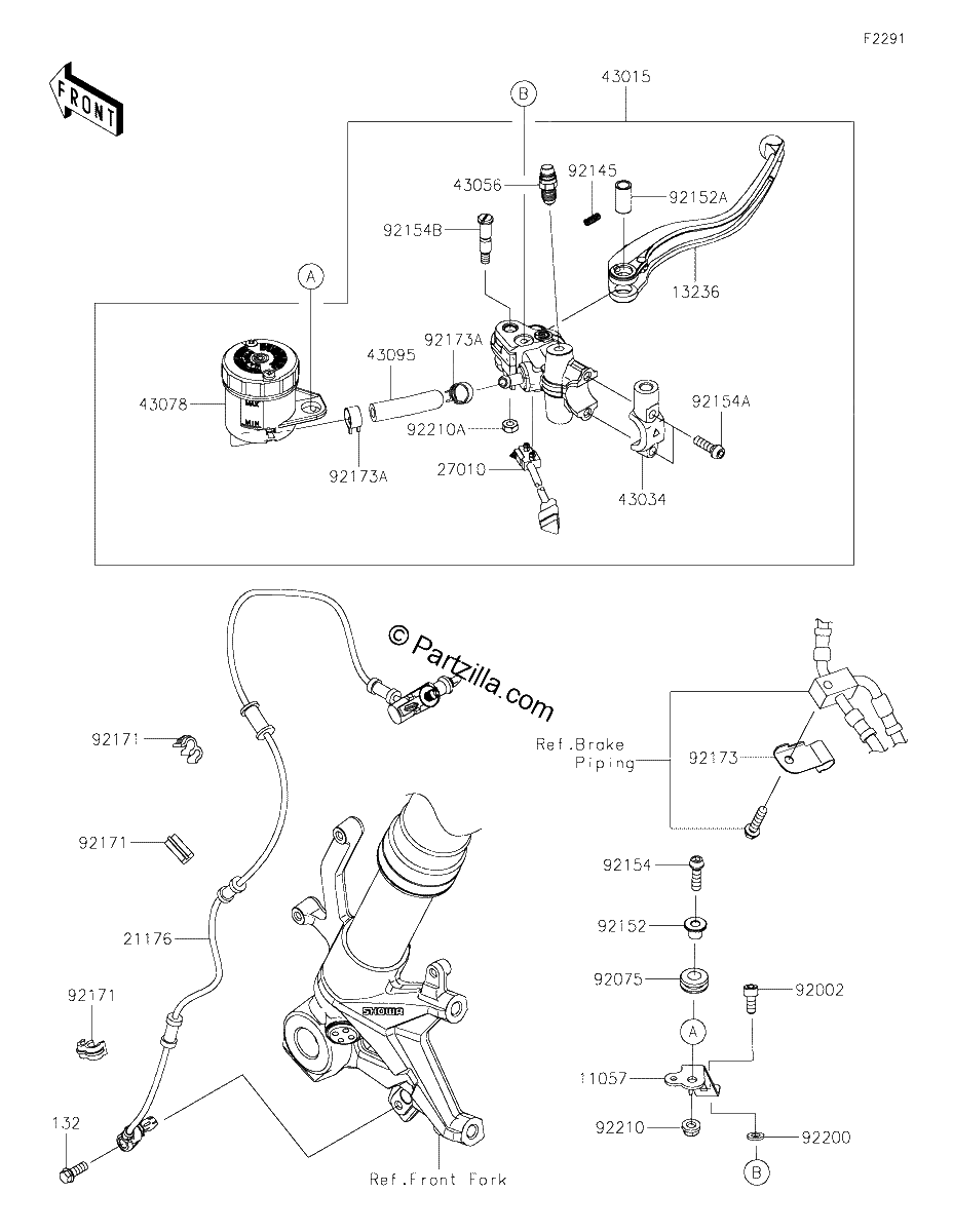 Diagrama de FRONT MASTER CYLINDER
